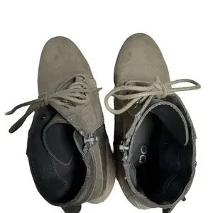 Aldo Shoes Aldo Womens Grey Alligator Animal Print Zip Lace Up